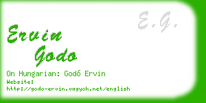 ervin godo business card